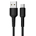 Кабель USB - micro USB Borofone BX16 Easy 12W 100см 2,4A  (black)