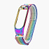 Ремешок - WB06 Xiaomi Mi Band 3/Mi Band 4 металл на магните (регулируемый) (rainbow)