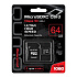 Карта флэш-памяти MicroSD 64 Гб Qumo +SD адаптер (class 10) UHS-1
