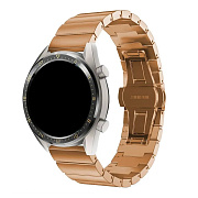 Ремешок - WB38 Металл блочный на застежке Универсальный 20мм (rose gold)