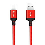 Кабель USB - Type-C Hoco X14 Times Speed 18W 100см 3A  (red/black)