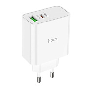 Адаптер Сетевой Hoco C113A PD USB/Type-C 65W (white)