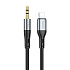 Кабель Lightning - 3.5mm Hoco UPA22 silicone  100см   (black)
