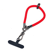 Шнурок - на руку текстильный с карабином (red)