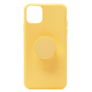 Чехол-накладка - SC161 с попсокетом для "Apple iPhone 11 Pro Max" (yellow) ..