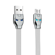 Кабель USB - micro USB Hoco U14  120см 2,4A  (gray)