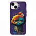 Чехол-накладка - SC335 для "Apple iPhone 14"  (кот) (violet) (227051)