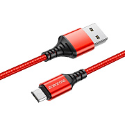 Кабель USB - micro USB Borofone BX54 Ultra bright 12W 100см 2,4A  (red)
