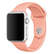 Ремешок - ApW Sport Band Apple Watch 42/44/45/49 mm силикон на кнопке (S) (papaya)