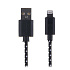 Кабель USB - Apple lightning Glossar Cord 7,5W 100см 1,5A  (black)