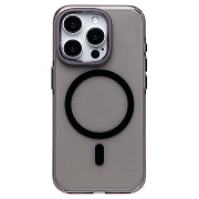 Чехол-накладка - SM039 SafeMag для "Apple iPhone 15 Pro" (black/transparent) (238609)