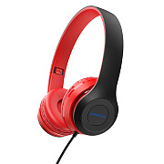 Проводные наушники с микрофоном полноразмерные Borofone BO5 Star sound Jack 3,5  (red)