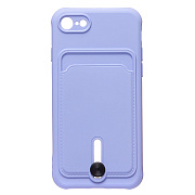 Чехол-накладка - SC304 с картхолдером для "Apple iPhone 7/8/SE 2020" (dark violet)