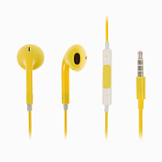 Проводные наушники с микрофоном вкладыши - MD827ZM Jack 3,5  (light yellow)
