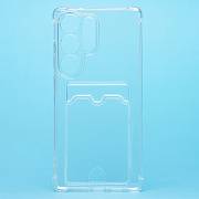 Чехол-накладка - SC276 с картхолдером для "Samsung Galaxy S25 Ultra" (transparent) (239050)