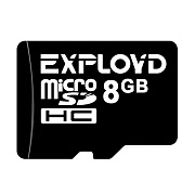 Карта флэш-памяти MicroSD  8 Гб Exployd без SD адаптера (class 10)