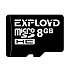 Карта флэш-памяти MicroSD  8 Гб Exployd без SD адаптера (class 10)