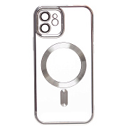 Чехол-накладка - SM011 SafeMag для "Apple iPhone 12" (silver)