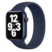 Ремешок - ApW15 монобраслет Apple Watch 42/44/45/49 mm силикон (dark blue)