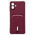 Чехол-накладка - SC304 с картхолдером для "Samsung Galaxy A07 4G" (bordo) (241631)