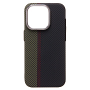 Чехол-накладка Luxo Creative PC для "Apple iPhone 15 Pro" (138) (black/green)