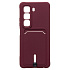 Чехол-накладка - SC304 с картхолдером для "Infinix Hot 50 4G" (bordo) (237575)