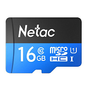 Карта флэш-памяти MicroSD 16 Гб Netac P500  Standard  UHS-I (90 Mb/s) без адаптера (Class 1class 10)