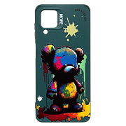 Чехол-накладка - SC335 для "Samsung Galaxy A12"  (медведь) (dark green) (227133)