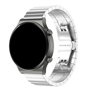 Ремешок - WB38 Металл блочный на застежке Универсальный 20мм (silver)