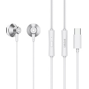 Проводные наушники с микрофоном вкладыши Celebrat D14 Type-C  (white)
