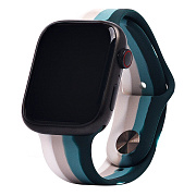 Ремешок - ApW Apple Watch 42/44/45/49 mm силикон на кнопке (001) (multicolor)