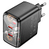 Адаптер Сетевой Hoco CS43A Smart 2*Type-C 45W (black)