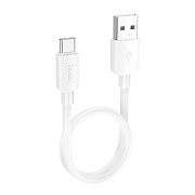 Кабель USB - Type-C Hoco X96 27W 25см 3A  (white)