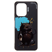 Чехол-накладка - SC335 для "Xiaomi Redmi 13C 4G/Poco C65" (черный кот) (black) (233052)