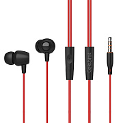 Проводные наушники с микрофоном внутриканальные Celebrat FLY-1 Jack 3,5  (red)