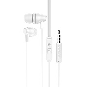 Проводные наушники с микрофоном внутриканальные Borofone BM61 Jack 3,5  (white)