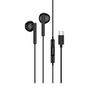 Проводные наушники с микрофоном вкладыши Hoco M65 Special sound Type-C  (black)