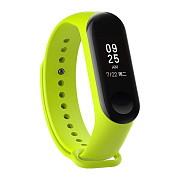 Ремешок - WB13 Xiaomi Mi Band 3/Mi Band 4 силикон на кнопке (регулируемый) (green)
