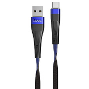 Кабель USB - Type-C Hoco U39  120см 2,4A  (blue/black)