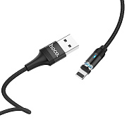 Кабель USB - Apple lightning Hoco U76 Fresh магнитный  120см 2A  (black)