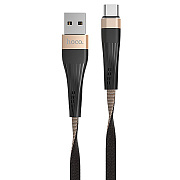 Кабель USB - Type-C Hoco U39  120см 2,4A  (gold/black)