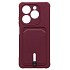 Чехол-накладка - SC304 с картхолдером для "TECNO Spark 20/Spark 20C" (bordo)