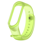 Ремешок - WB11 Xiaomi Mi Band 3/Mi Band 4 силикон на кнопке (регулируемый) (green)