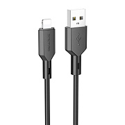 Кабель USB - Apple lightning Borofone BX70 12W 100см 2,4A  (black)