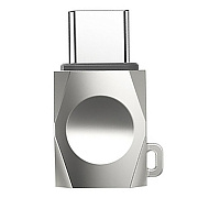 Переходник micro USB - Type-C Hoco UA8 Type-C adapter micro USB to type-c (pearl nickel)