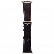 Ремешок ApW18 для "Apple Watch 42/44/45 mm" из гладкой кожи с классической пряжкой (black)