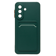 Чехол-накладка - SC337 с картхолдером для "Samsung Galaxy A27 5G" (dark green)