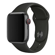 Ремешок - ApW Sport Band Apple Watch 38/40/41 mm силикон на кнопке (S) (dark grey)