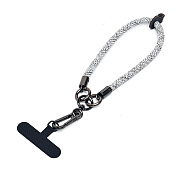 Шнурок - на руку текстильный с карабином (white)