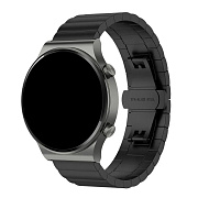 Ремешок - WB38 Металл блочный на застежке Универсальный 20мм (black)